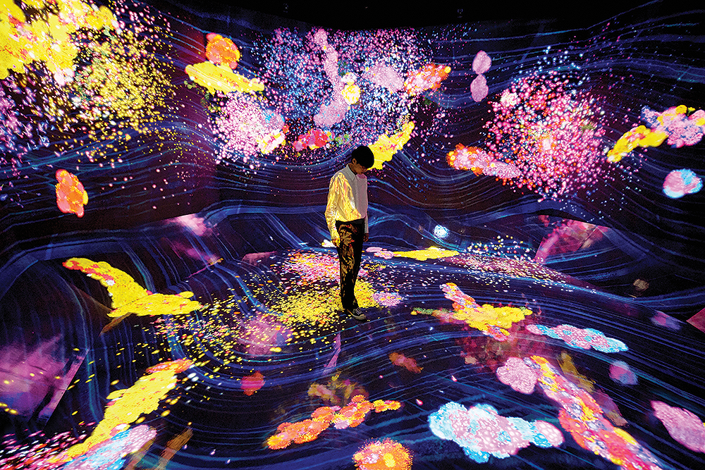 teamLab, Shifting Valley, Living Creatures of Flowers, Symbiotic Livess Ⓒ teamLab 